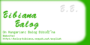 bibiana balog business card